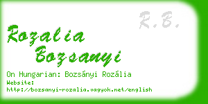 rozalia bozsanyi business card